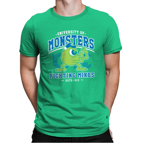 Fighting Mikes - Mens Premium T-Shirts RIPT Apparel Small / Kelly Green