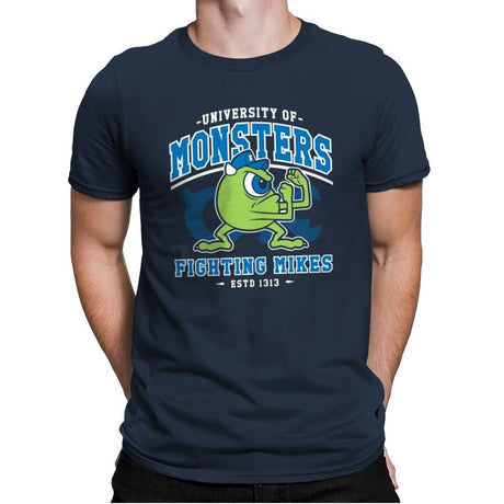 Fighting Mikes - Mens Premium T-Shirts RIPT Apparel Small / Midnight Navy