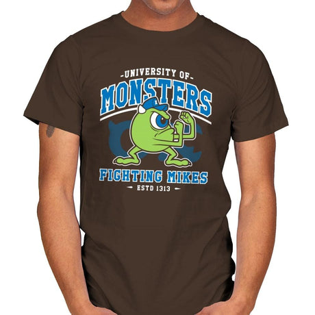 Fighting Mikes - Mens T-Shirts RIPT Apparel Small / Dark Chocolate