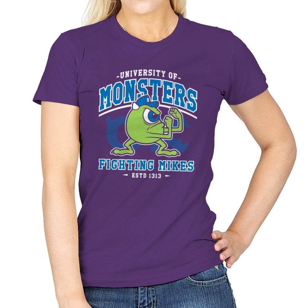 Fighting Mikes - Womens T-Shirts RIPT Apparel Small / Purple