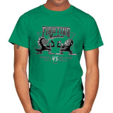 Fighting Monsters - Mens T-Shirts RIPT Apparel Small / Kelly