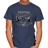 Fighting Monsters - Mens T-Shirts RIPT Apparel Small / Navy