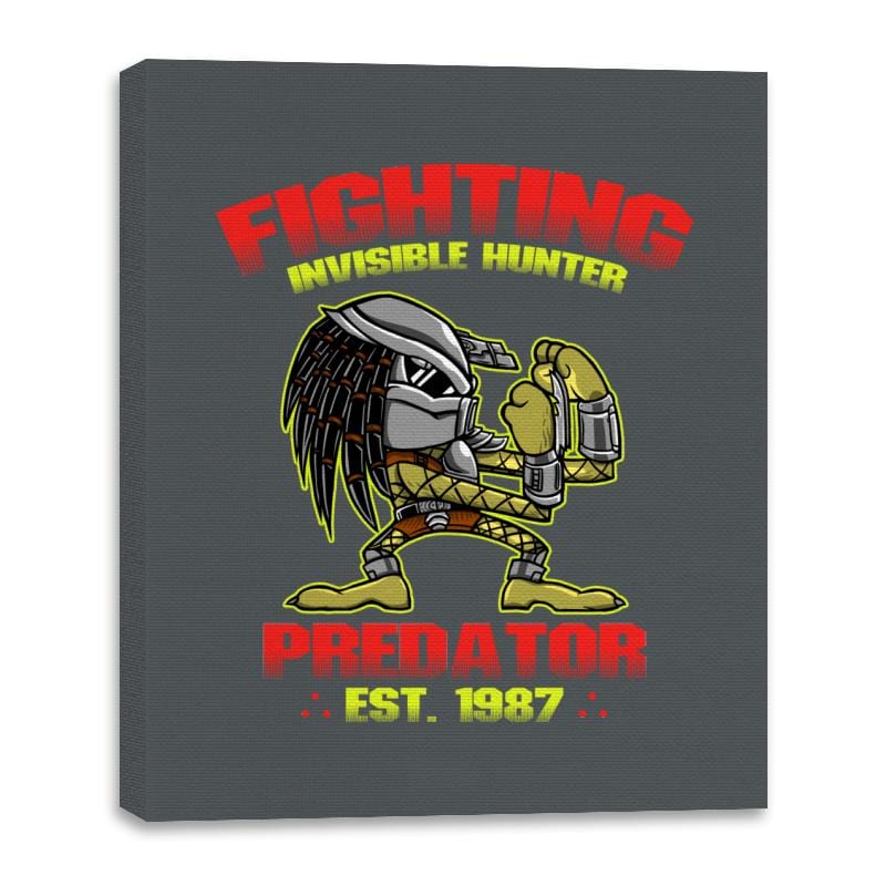 Fighting Predator - Canvas Wraps Canvas Wraps RIPT Apparel 16x20 / Charcoal