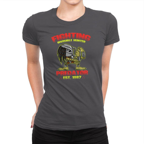 Fighting Predator - Womens Premium T-Shirts RIPT Apparel Small / Heavy Metal