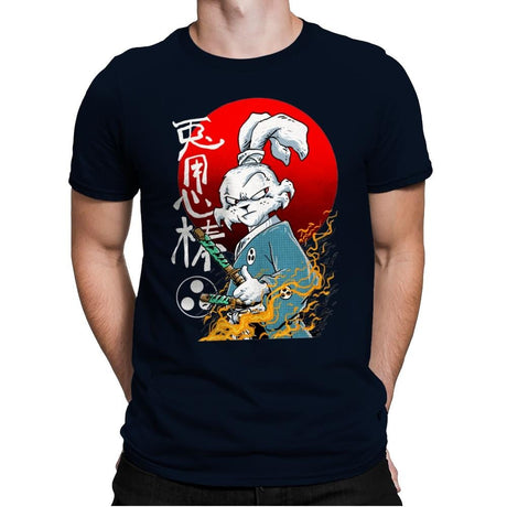 Fighting Rabbit - Best Seller - Mens Premium T-Shirts RIPT Apparel Small / Midnight Navy