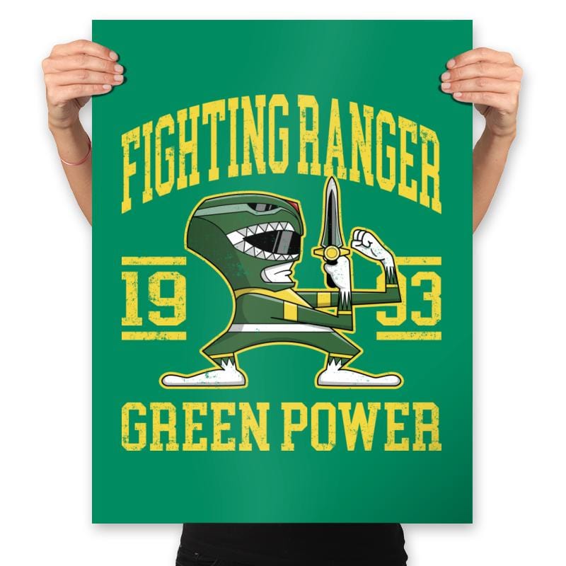 Fighting Ranger - Shirt Club - Prints Posters RIPT Apparel 18x24 / Kelly