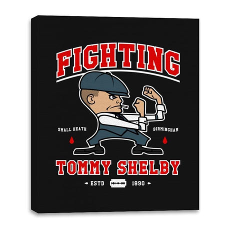 Fighting Shelby - Canvas Wraps Canvas Wraps RIPT Apparel 16x20 / Black