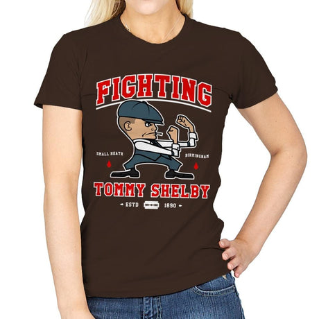 Fighting Shelby - Womens T-Shirts RIPT Apparel Small / Dark Chocolate