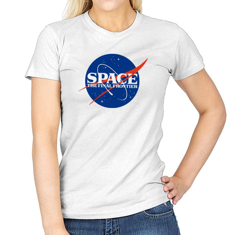 Final Frontier - Womens T-Shirts RIPT Apparel Small / White
