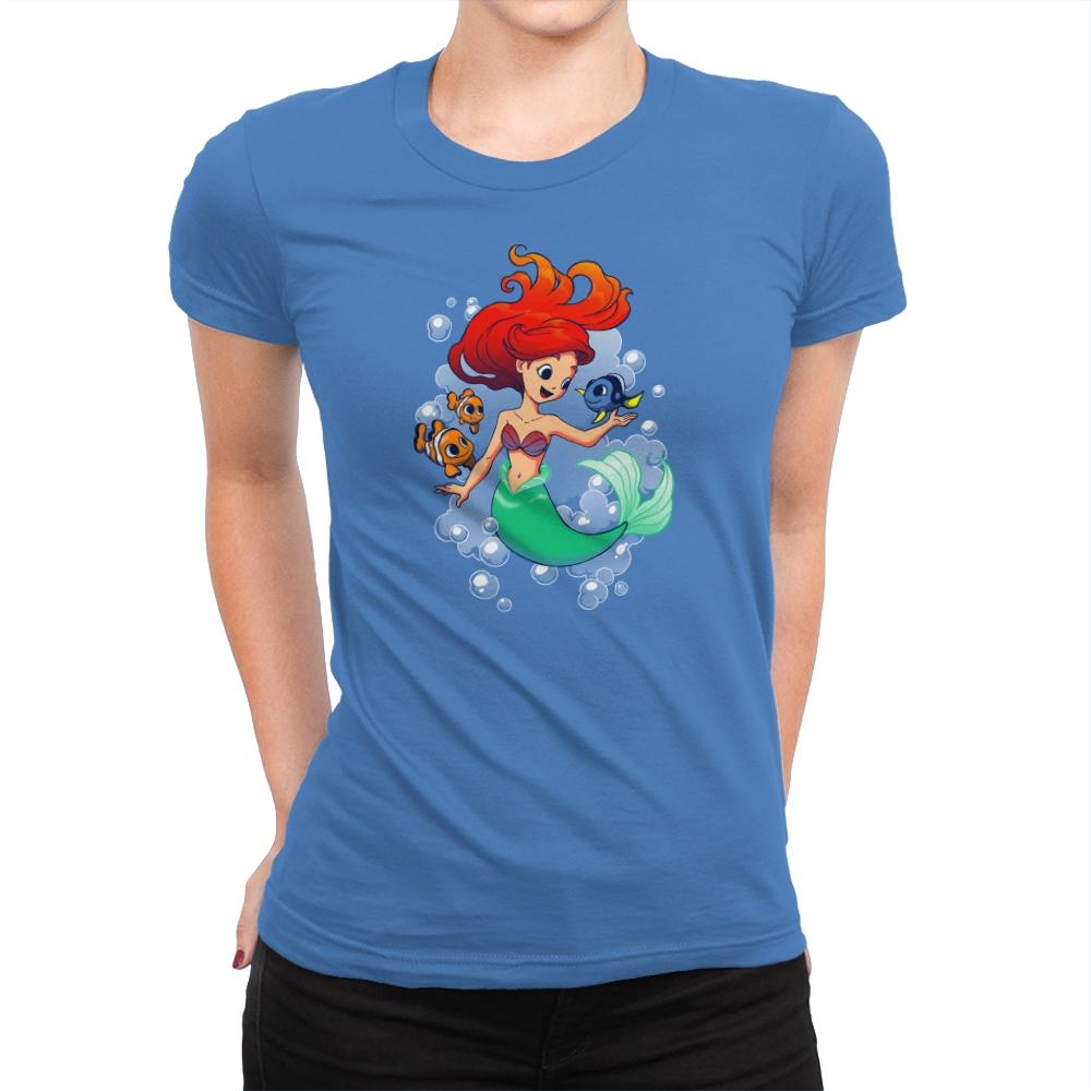 Finding Friends - Miniature Mayhem - Womens Premium T-Shirts RIPT Apparel Small / Tahiti Blue