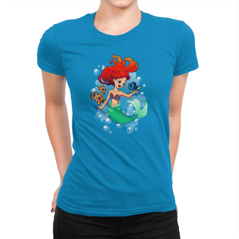Finding Friends - Miniature Mayhem - Womens Premium T-Shirts RIPT Apparel Small / Turquoise