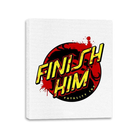 Finish Him! - Canvas Wraps Canvas Wraps RIPT Apparel 11x14 / White