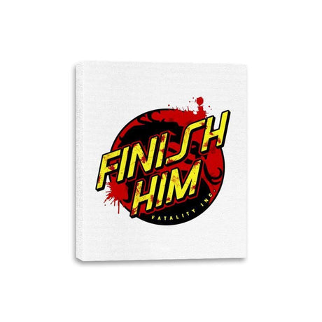 Finish Him! - Canvas Wraps Canvas Wraps RIPT Apparel 8x10 / White