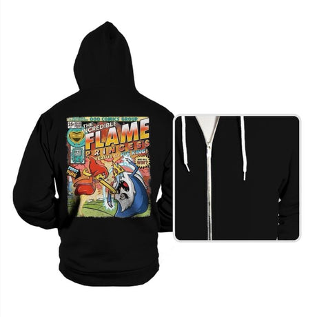 Fire and Flame - Hoodies Hoodies RIPT Apparel Small / Black