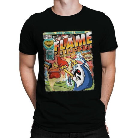 Fire and Flame - Mens Premium T-Shirts RIPT Apparel Small / Black