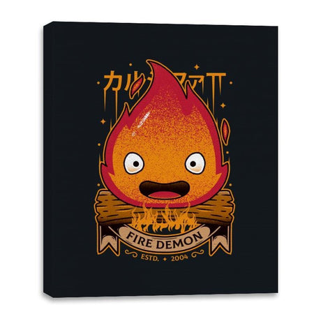 Fire Demon - Canvas Wraps Canvas Wraps RIPT Apparel 16x20 / Black