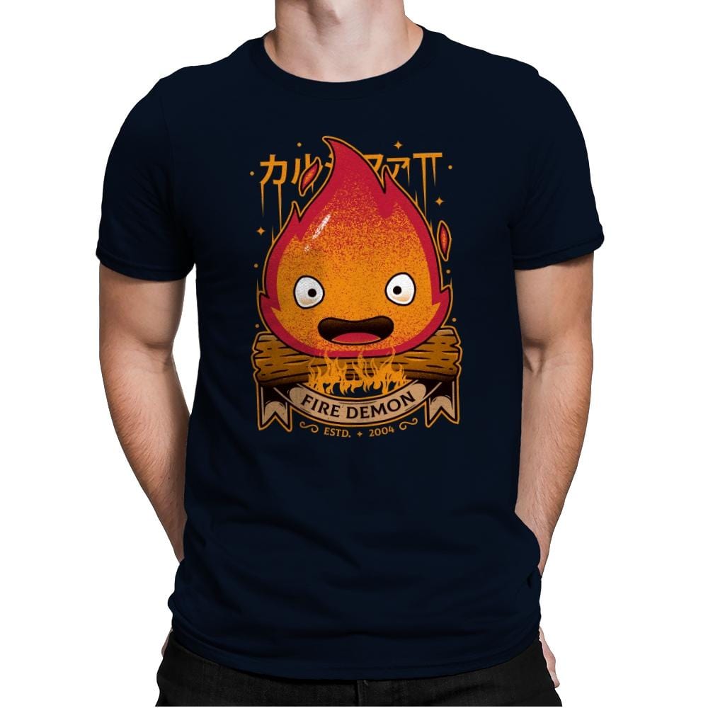 Fire Demon - Mens Premium T-Shirts RIPT Apparel Small / Midnight Navy