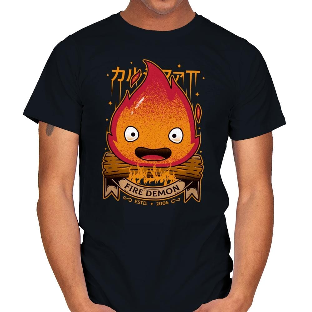 Fire Demon - Mens T-Shirts RIPT Apparel Small / Black