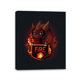Fire Dragon - Canvas Wraps Canvas Wraps RIPT Apparel 11x14 / Black