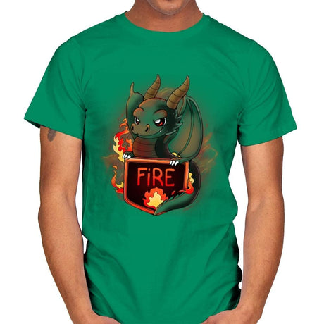 Fire Dragon - Mens T-Shirts RIPT Apparel Small / Kelly
