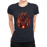 Fire Dragon - Womens Premium T-Shirts RIPT Apparel Small / Midnight Navy