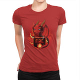 Fire Dragon - Womens Premium T-Shirts RIPT Apparel Small / Red