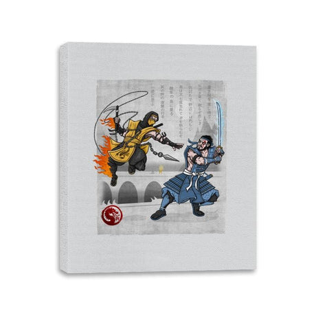 Fire vs Ice - Canvas Wraps Canvas Wraps RIPT Apparel 11x14 / Silver