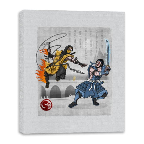 Fire vs Ice - Canvas Wraps Canvas Wraps RIPT Apparel 16x20 / Silver