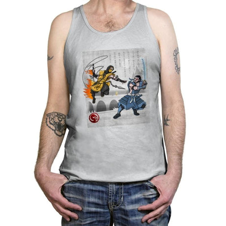 Fire vs Ice - Tanktop Tanktop RIPT Apparel X-Small / Silver