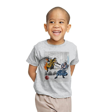 Fire vs Ice - Youth T-Shirts RIPT Apparel X-small / Sport grey
