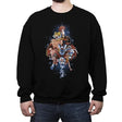 First Anime Heroes - Crew Neck Sweatshirt Crew Neck Sweatshirt RIPT Apparel Small / Black