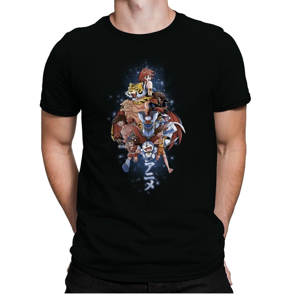 First Anime Heroes - Mens Premium T-Shirts RIPT Apparel Small / Black