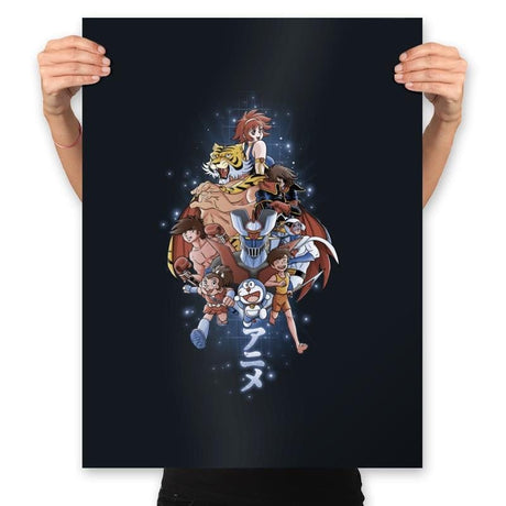 First Anime Heroes - Prints Posters RIPT Apparel 18x24 / Black