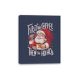 First the Coffee - Canvas Wraps Canvas Wraps RIPT Apparel 8x10 / Navy