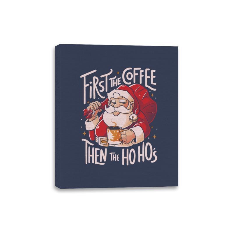 First the Coffee - Canvas Wraps Canvas Wraps RIPT Apparel 8x10 / Navy