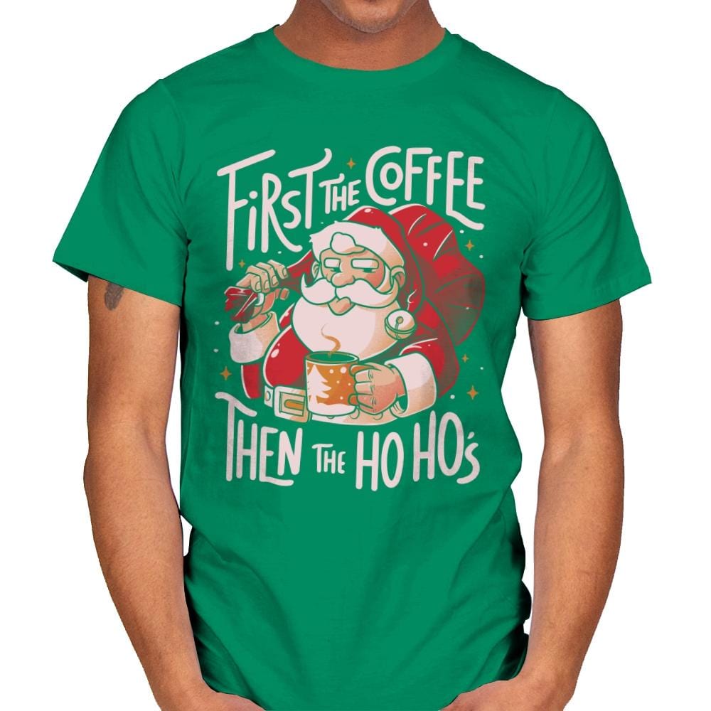 First the Coffee - Mens T-Shirts RIPT Apparel Small / Kelly