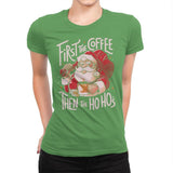 First the Coffee - Womens Premium T-Shirts RIPT Apparel Small / Kelly