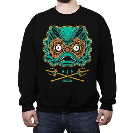 Fish Lips - Crew Neck Sweatshirt Crew Neck Sweatshirt RIPT Apparel Small / Black