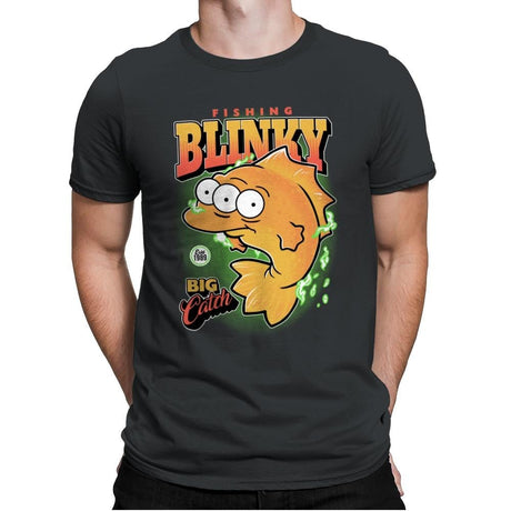 Fishing Blinky - Mens Premium T-Shirts RIPT Apparel Small / Heavy Metal
