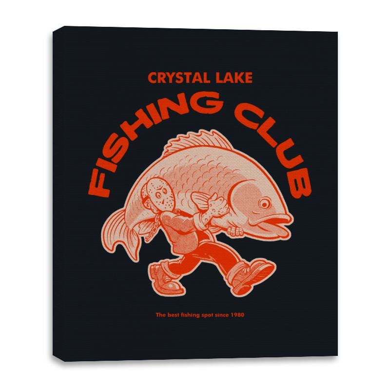 Fishing Club - Canvas Wraps Canvas Wraps RIPT Apparel 16x20 / Black