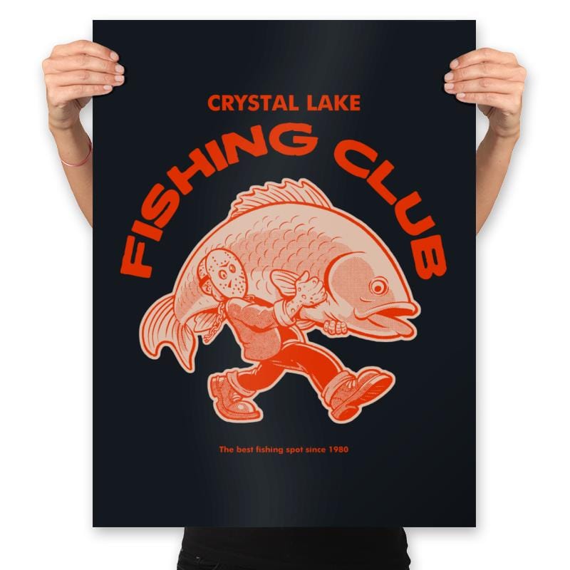 Fishing Club - Prints Posters RIPT Apparel 18x24 / Black