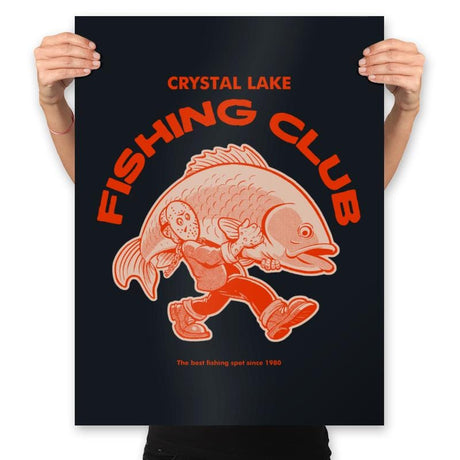Fishing Club - Prints Posters RIPT Apparel 18x24 / Black