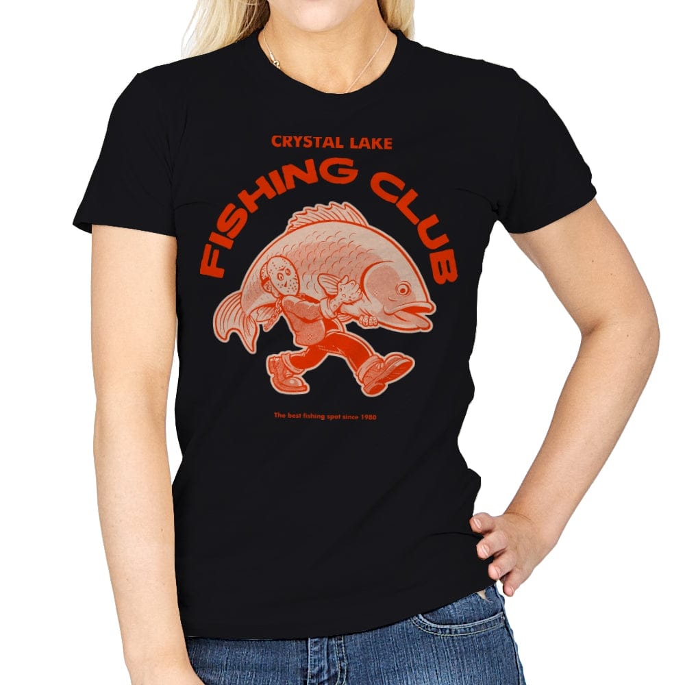 Fishing Club - Womens T-Shirts RIPT Apparel Small / Black