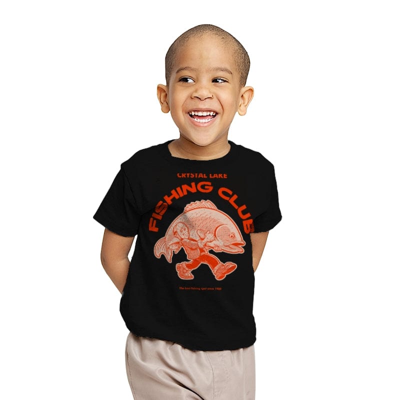 Fishing Club - Youth T-Shirts RIPT Apparel X-small / Black