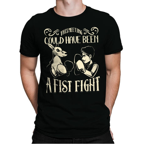 Fist Fight Meeting - Mens Premium T-Shirts RIPT Apparel Small / Black