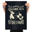 Fist Fight Meeting - Prints Posters RIPT Apparel 18x24 / Black