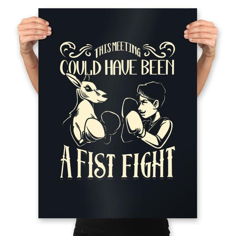 Fist Fight Meeting - Prints Posters RIPT Apparel 18x24 / Black