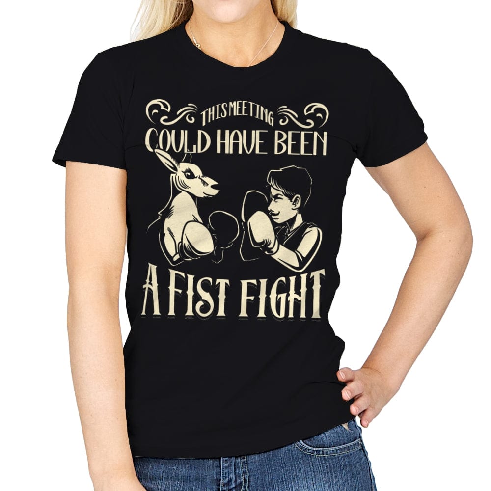Fist Fight Meeting - Womens T-Shirts RIPT Apparel Small / Black