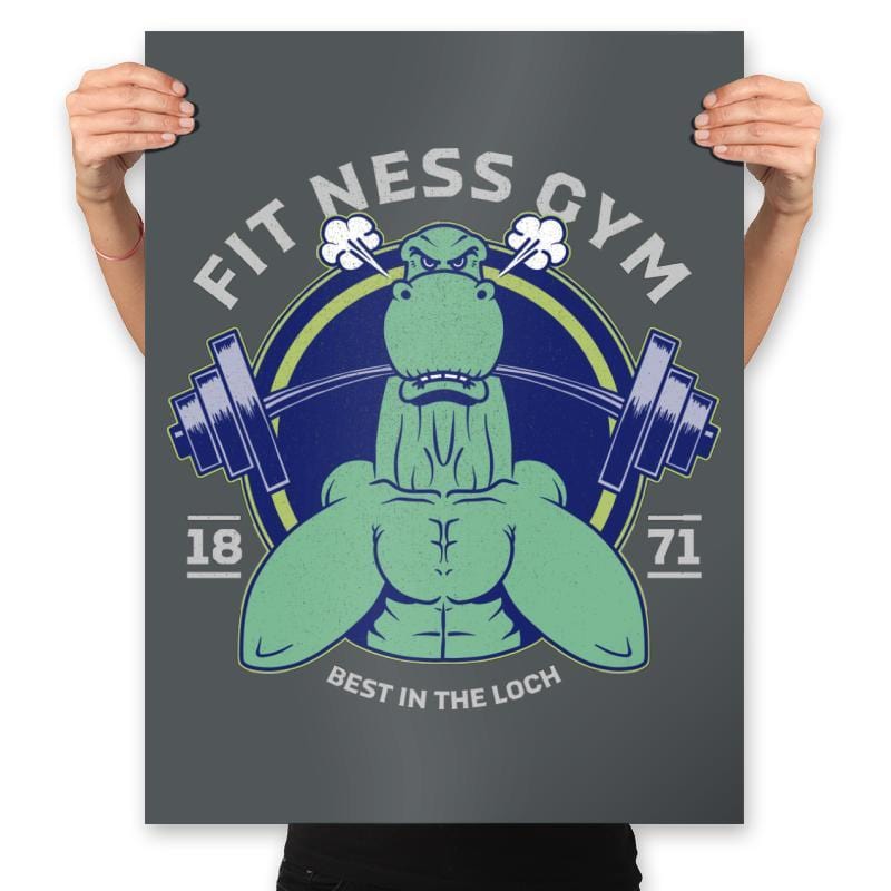 Fit Ness Gym - Prints Posters RIPT Apparel 18x24 / Charcoal