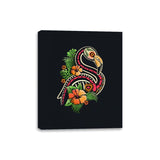 Flamingo Tropical Calavera - Canvas Wraps Canvas Wraps RIPT Apparel 8x10 / Black